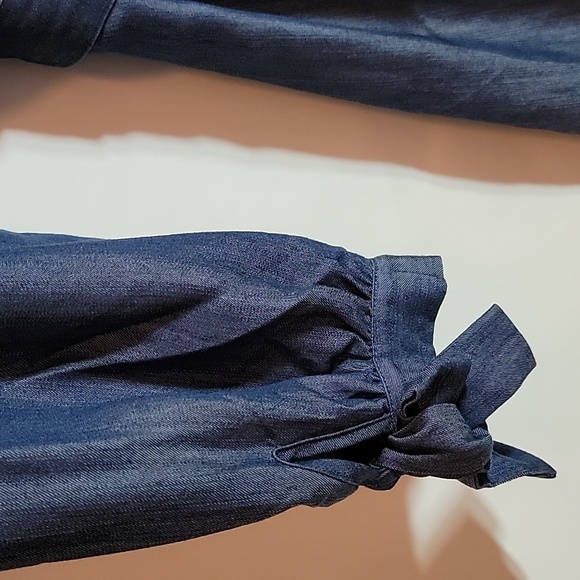 NY & COMPANY EVA MENDEZ | Tie Waist Denim Look Dress - Picture 3 of 7